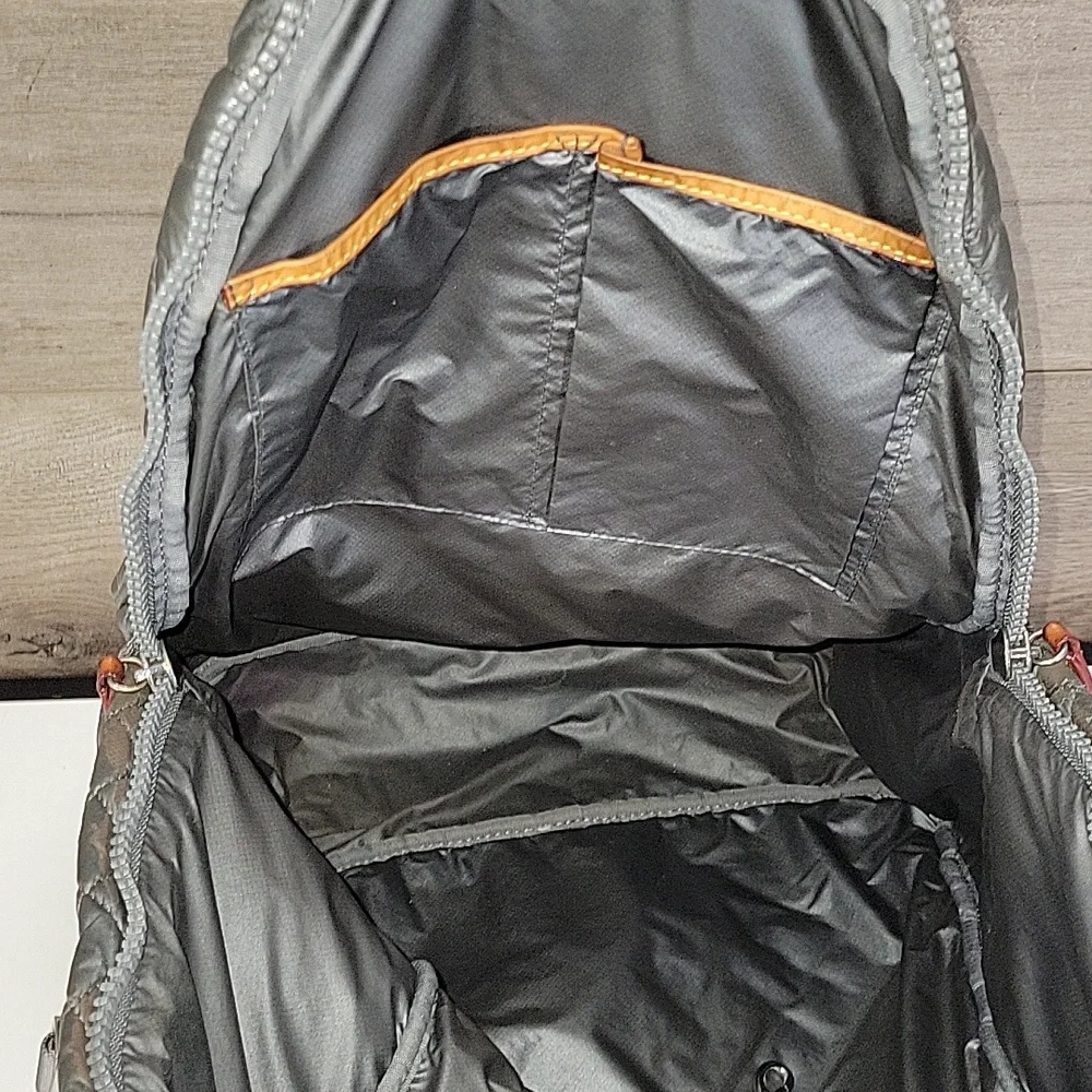 MZ Wallace Quilted Gray Nylon Backpack
